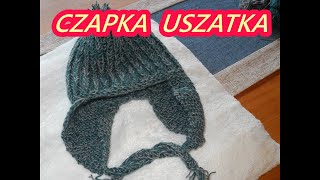 CZAPKA NA DRUTACH USZATKA🧡💥na drutach dla dzieckaMODNADla początkujących nr125 [upl. by Anaejer]