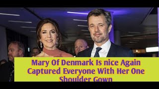 quotQueen Mary Dazzles in a Stunning OneShoulder Gown at the Prince Couple Awardsquot [upl. by Perlie63]