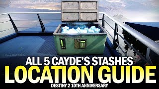 All 5 Caydes Stashes Location Guide in the Tower  Pale Heart Destiny 2 10th Anniversary [upl. by Siroval]