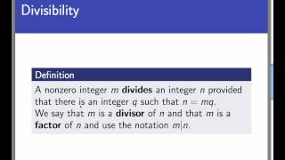 Integer divisibility Screencast 311 [upl. by Haleemaj138]