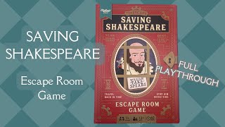 Saving Shakespeare  Full Playthrough of a reusable Escape Room Game by Ridleys Games  Timescape [upl. by Labotsirhc]