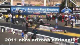 2011 NHRA Arizona Nationals Top Fuel Eliminations [upl. by Ahsemot973]