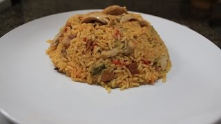 Easy Arroz con Pollo Mexican Rice and Chicken Cooking Tutorial [upl. by Linzy]