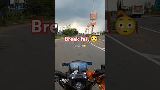 Break fail😳  🏍️accident hote hote bacha💔explore motovlog youtubeshorts shorts riderbike [upl. by Ysac]