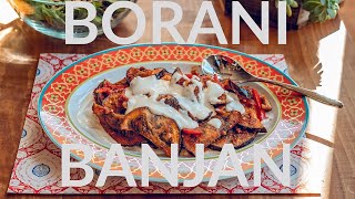 BORANI BANJAN  AFGHAN EGGPLANT WITH GARLICKY YOGURT SAUCE VEGETARIAN 2019 [upl. by Fara385]