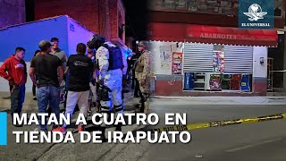 Ataque armado deja 4 muertos en una tienda de abarrotes de Irapuato Guanajuato [upl. by Nitsur]