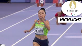 Para Athletics Womens 100m T13 Final Highlights 2024  Valiyeva’s World Record Win Gold [upl. by Willin]