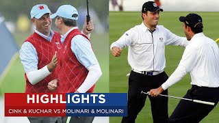 Molinari amp Molinari vs Cink amp Kuchar  Extended Highlights  2010 Ryder Cup [upl. by Ecnedac]