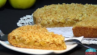 TARTA CRUJIENTE DE MANZANA – APPLE CRUMBLE PIE Recetas paso a paso tutorial Loli Domínguez [upl. by Marmawke366]