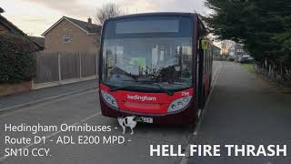 Hedingham Omnibuses  Route D1  ADL E200 MPD  SN10 CCY [upl. by Noeht]