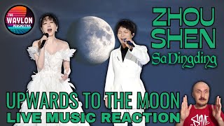 MY REACTION TO Zhou Shen x Sa Dingding  Upwards To The Moon  LIVE 2020  This duet is PURE GOLD [upl. by Auqeenwahs]