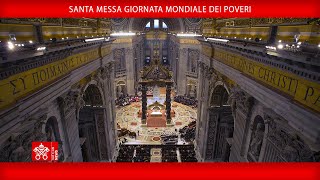 19 novembre 2023 Santa Messa Giornata Mondiale dei Poveri  Papa Francesco [upl. by Akcirderf]