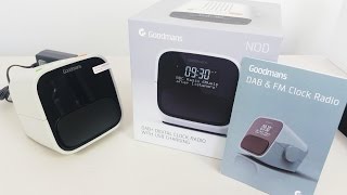 Goodmans Nod DAB Digital Clock Radio Gray White  Unboxing [upl. by Fortuna30]