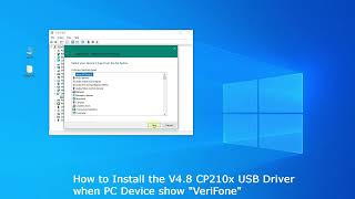 How to Install the V48 CP210x USB Driver when PC Device show quotVeriFonequot [upl. by Enairda]