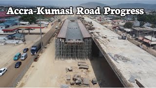 Accra Kumasi Road Dualisation Project Latest Progress AmasamanChina mall Progress [upl. by Melli]