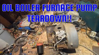 OIL BOILER FURNACE PUMP TEARDOWN [upl. by Allehcim]