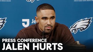 Postgame Press Conference Jalen Hurts  Washington Commanders vs Philadelphia Eagles [upl. by Sidnak]