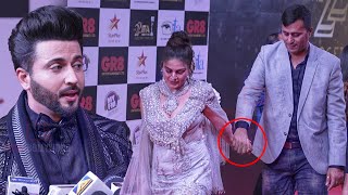 Shraddha Arya Rahul Nagal and Dheeraj Dhoopar at ITA Awards 2022 [upl. by Annayram684]