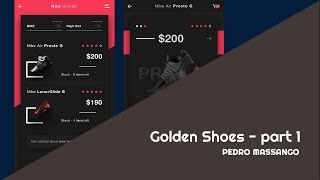 Android Studio Shoes Store App  Golden Shoes Setting up UI part1 [upl. by Montagna]