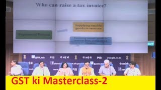 GST Ki Masterclass2 in Hindi Transition and Invoice by Revenue Secretary Dr Hasmukh Adhia [upl. by Klenk57]