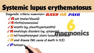 Systemic Lupus erythematosusSLESLE detail mnemonics [upl. by Yniattirb]