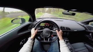 POV Drive 2016 Audi R8 V10 Plus [upl. by Alauqahs]