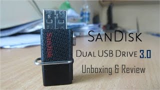 Sandisk USB OTG Pendrive 16 GB 30  Unboxing  Speed Test  Demo  Review [upl. by Wehner]