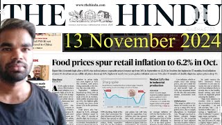 13 november 2024  the hindu newspaper editorial analysis UPSC  daily current affairs  thehindu [upl. by Naanac]