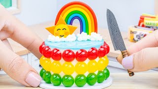 Miniature Rainbow Balloon Fruit Jelly Cake🌈1000 Miniature Rainbow Cake Ideas🍰 Mini Cake Ideas [upl. by Arehsat]