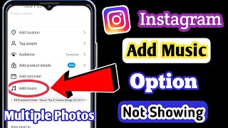 How to add music to Instagram post with multiple photos 2024  How To Add Music To Instagram Post [upl. by Chuck551]