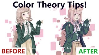 Color Theory – Art Tips amp Chiaki Nanami redrawing [upl. by Arihat]