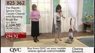 Vax Rapide Spruce Duo Carpet Washer Demonstration QVC UK [upl. by Nalla]