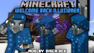 Minecraft Bedrock Mod 118  Welcome Back Illusioner  AddOn Illusioner [upl. by Nylodam191]