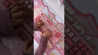 Pink Sailor moon keyboard💕The AKKO Sailor Moon Crystal 5087B v2 keyboard is gorgeous 🌙✨pinksetup [upl. by Worra346]