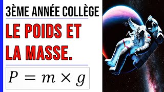 Le poids et la masse 3AC Exercice 48 une masse est accrochée à un dynamomètre 3ème année Collège [upl. by Kayle579]