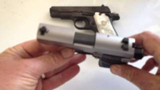 Sig P938 AG 9mm Pistol review vs Colt Series 80 Govt Model 380 [upl. by Nnayelsel]