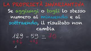 LA SOTTRAZIONE la proprietà invariantiva  scomporre per fare il calcolo veloce [upl. by Dorkas441]