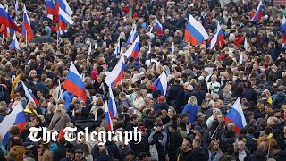 In full Russia holds pop concert to mark annexation of four Ukrainian regions [upl. by Bartlett]