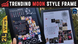 Moon Style Photo Frame  Trending Photo Frame  How to Collage Moon Photo [upl. by Annaor]