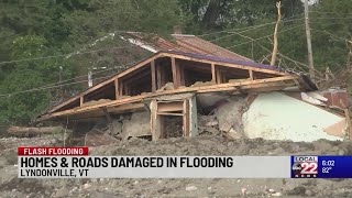 Flash flooding cuts off access to rest of town for hundreds in Lyndonville [upl. by Shetrit]