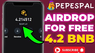 Claim Free Airdrop PEPE SPAL  42 BNB on Trust Wallet [upl. by Nsaj]