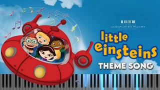 Little Einsteins  Theme Song Piano tutorial and Karaoke [upl. by Phail]