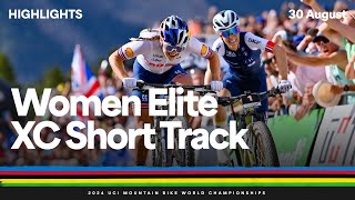 Women Elite Crosscountry Short Track Highlights  2024 UCI Mountain Bike World Championships [upl. by Aicre576]