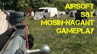 upgraded SampT MosinNagant airsoft gameplay [upl. by Lesiram]