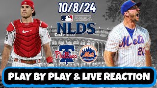 New York Mets vs Philadelphia Phillies Live Reaction  NLDS  GAME 3  10824  Mets vs Phillies [upl. by Alexandrina158]