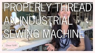 SEWING HOWTO Thread An Industrial Sewing Machine [upl. by Leunamme174]