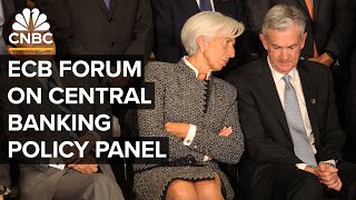 Watch Fed Chair Powell ECB’s Lagarde speak at central bank policy forum — 722024 [upl. by Hajin]