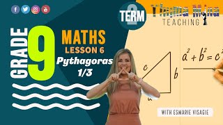 Gr 9 Wiskunde  Kwartaal 4 Les 3  Die stelling van Pythagoras [upl. by Anaugal]