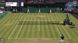 4 Jannik Sinner 🇮🇹 vs 10 Félix AugerAliassime 🇨🇦  2022 Wimbledon Quarterfinals [upl. by Abehsile691]