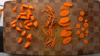 Knife Skills 4 Basic Cuts for Carrots [upl. by Kohler]